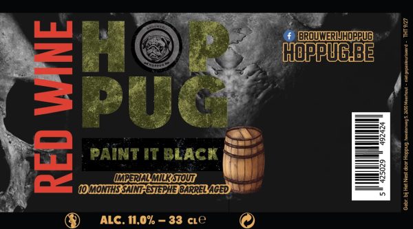 Etiket van Paint It Black Red Wine BA