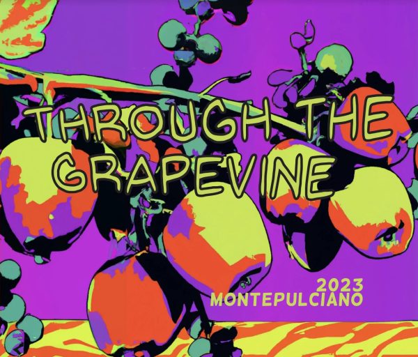 Etiket van Through The Grapevine '23 Montepulciano