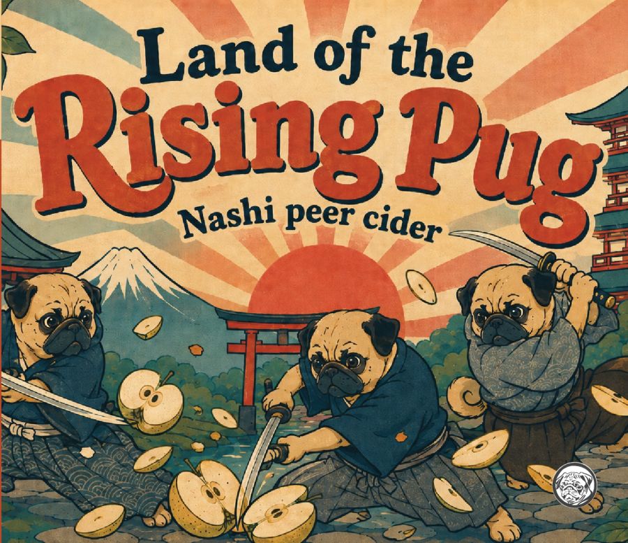 Label of Land of the Rising Pug