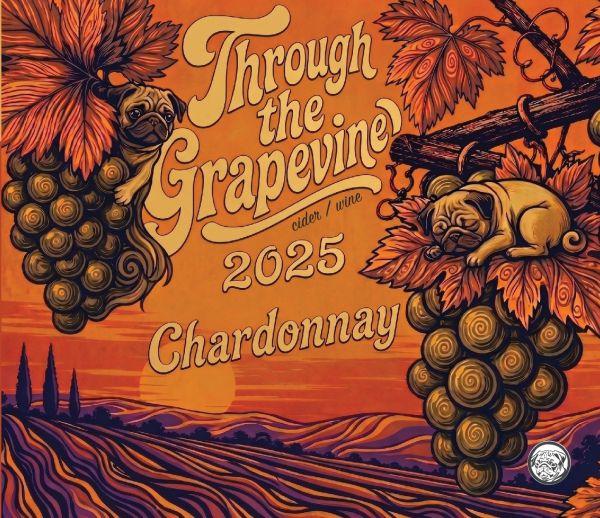 Etiket van Through The Grapevine '25 Chardonnay