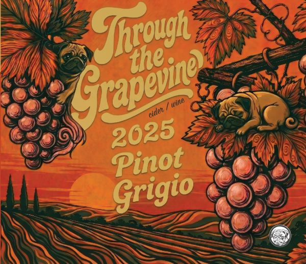 Etiket van Through The Grapevine '25 Pinot Grigio